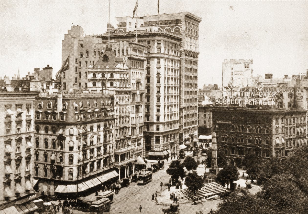 Broadway en Madison Square con el Monumento Worth, 1893 de American Photographer