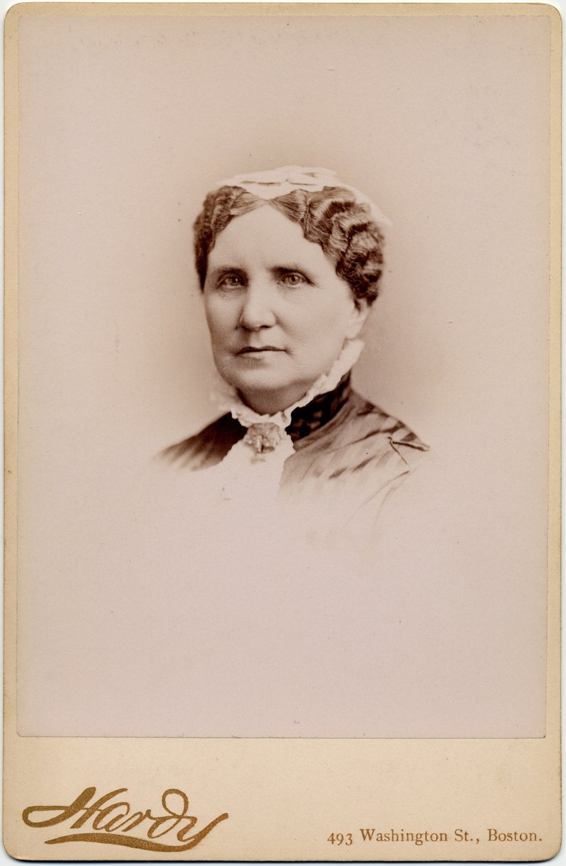 Mary Ashton Rice Livermore (1820-1905), reformadora, escritora, sirvió en la Comisión Sanitaria durante la Guerra Civil, defensora de los Derechos de las Mujeres; foto de A N Hardy, Boston de American Photographer