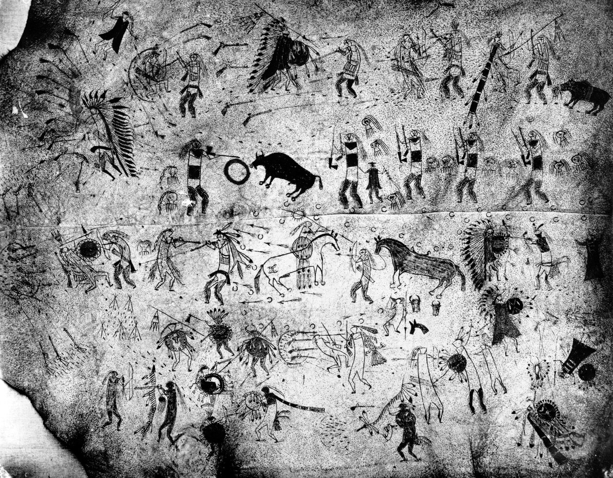 Piel de búfalo pintada, c.1900 de American Photographer