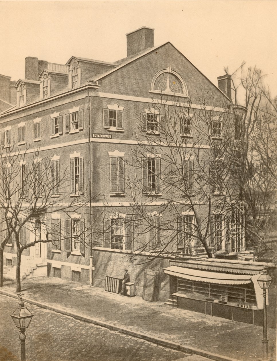 Mansión Pierce Butler, 8th y Chestnut Streets, c.1855 de American Photographer