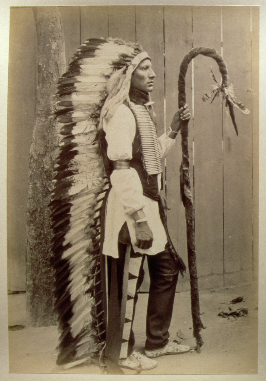 Retrato de un nativo americano del Salvaje Oeste de Buffalo Bill, 1889 de American Photographer