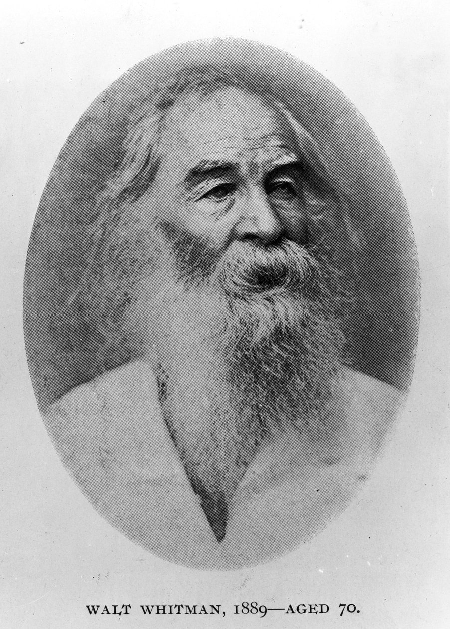 Walt Whitman, fotografiado en 1889 de American Photographer