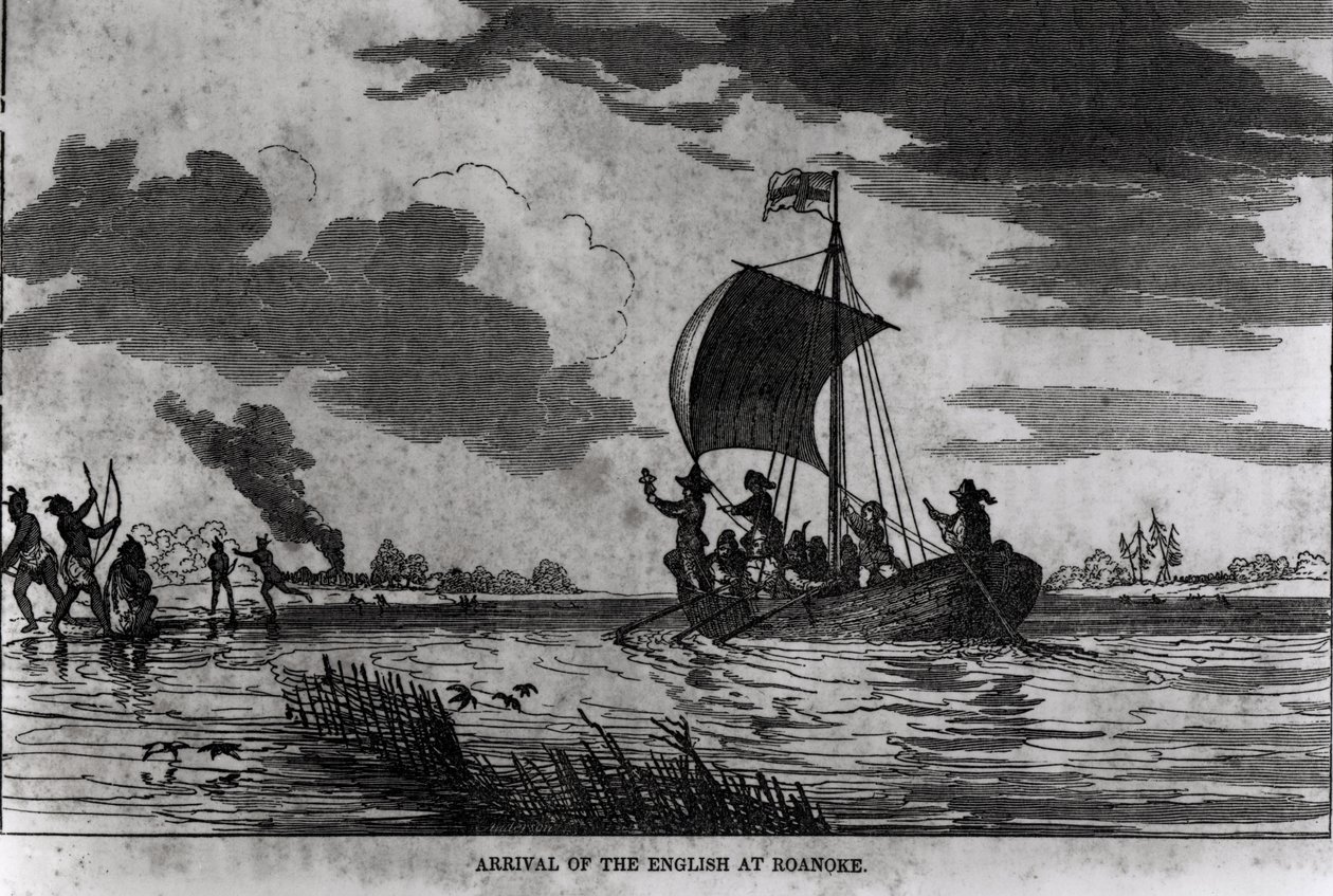 Llegada de los ingleses a Roanoke, 1587, de 