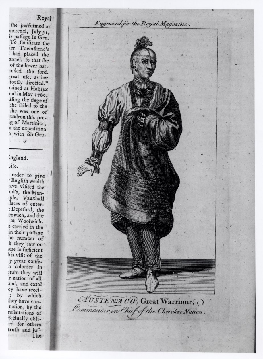 Austenaco, Gran Guerrero, Comandante en Jefe de la Nación Cherokee, ilustración de 
