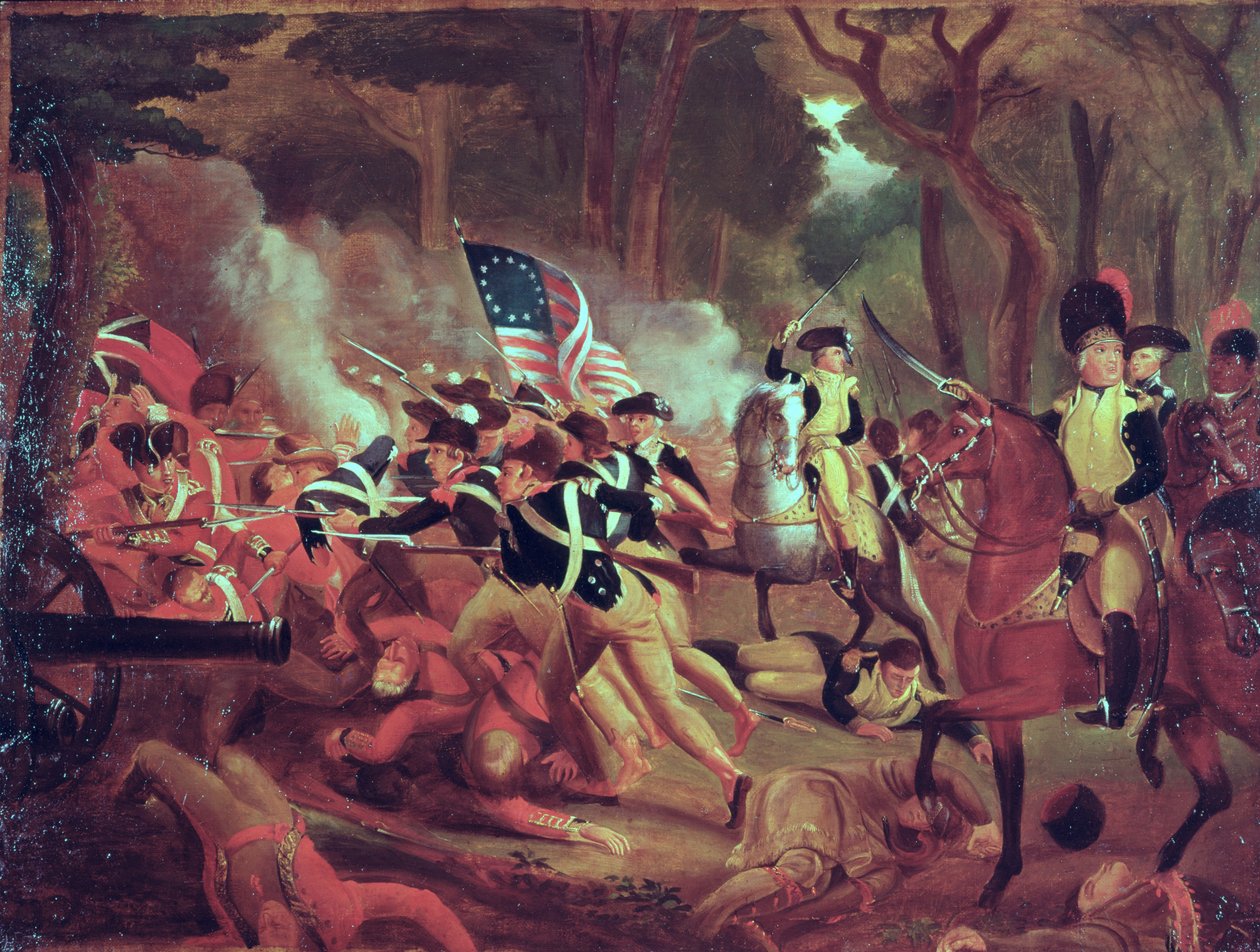 Coronel William Washington en la Batalla de Cowpens, Carolina del Sur, 17 de enero de 1781 de American School