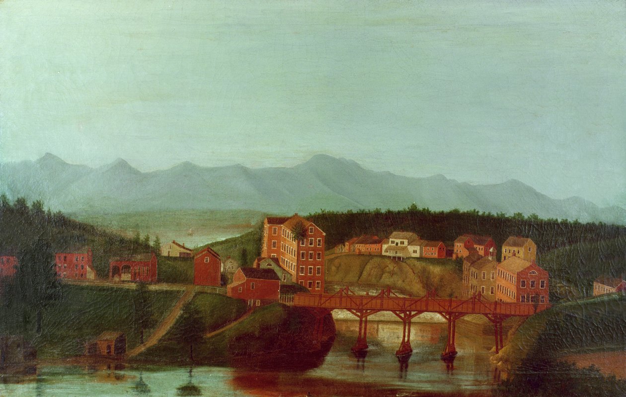 Columbiaville y Stockport Creek, cerca de Nueva York, principios del siglo XIX de American School