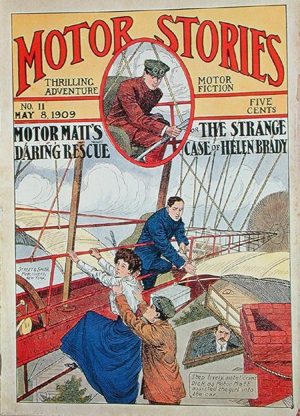 Ilustración de Portada de Motor Stories, 8 de mayo de 1909 de American School