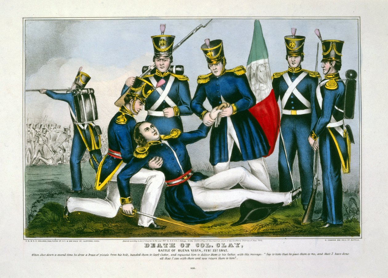 Muerte del Coronel Clay, Batalla de Buena Vista, 23 de febrero de 1847 de American School