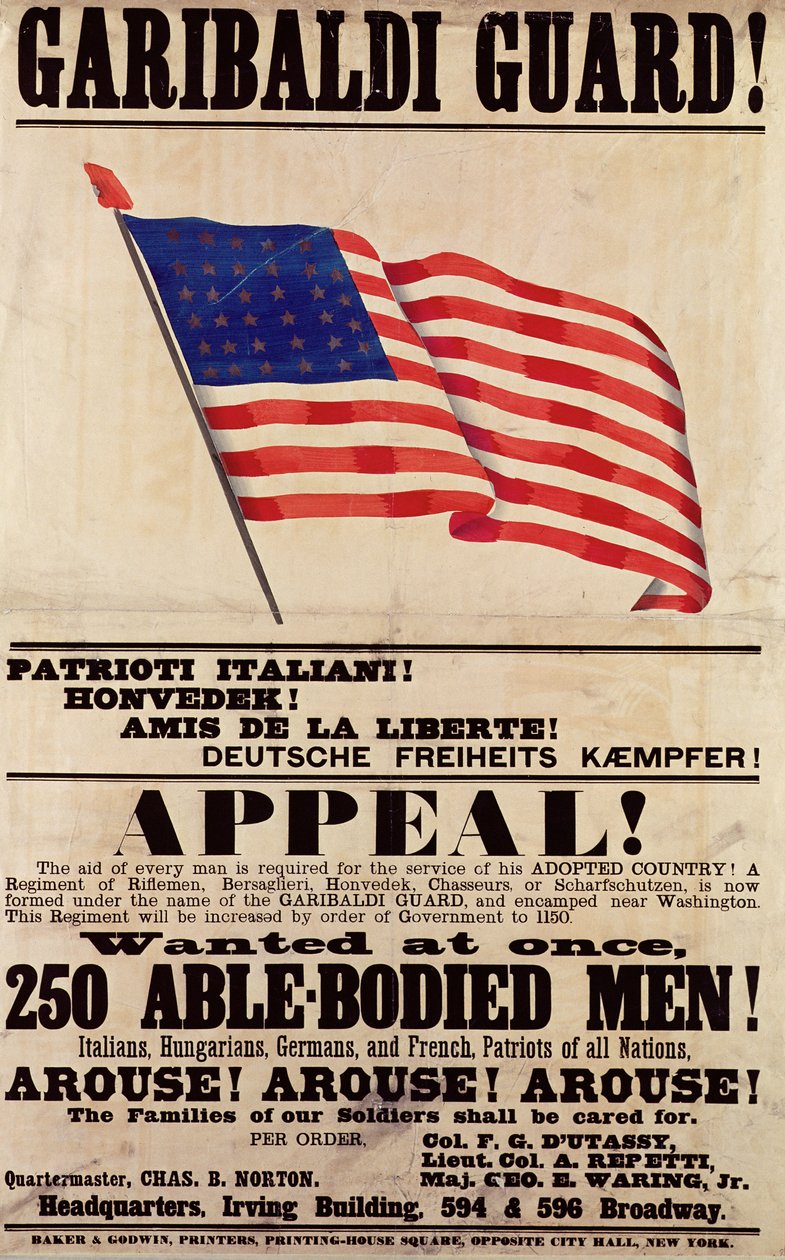 ¡Guardia Garibaldi! ¡Apelación!, publicado por Baker Godwin de American School