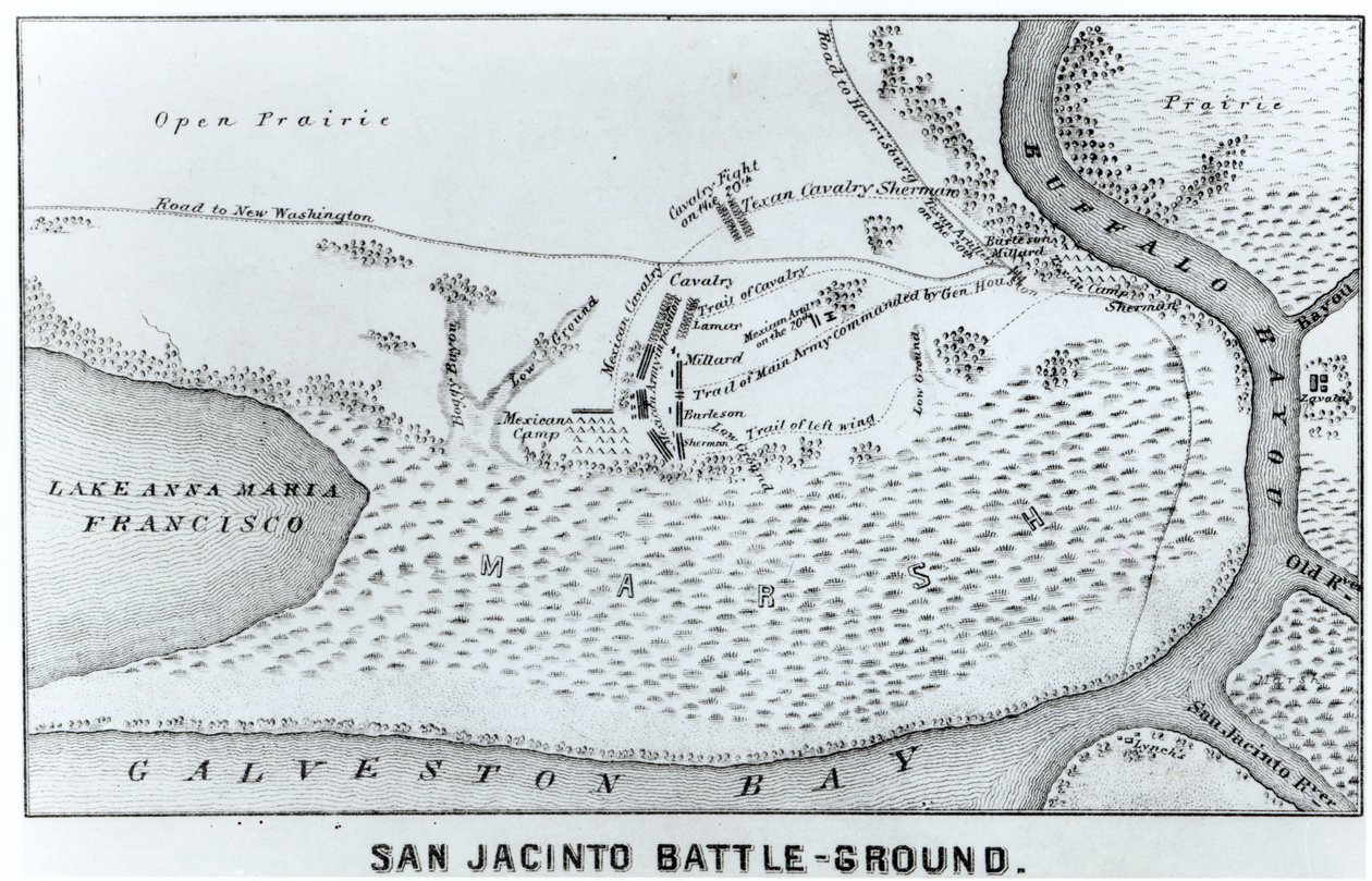 Plano de la Batalla de San Jacinto de American School