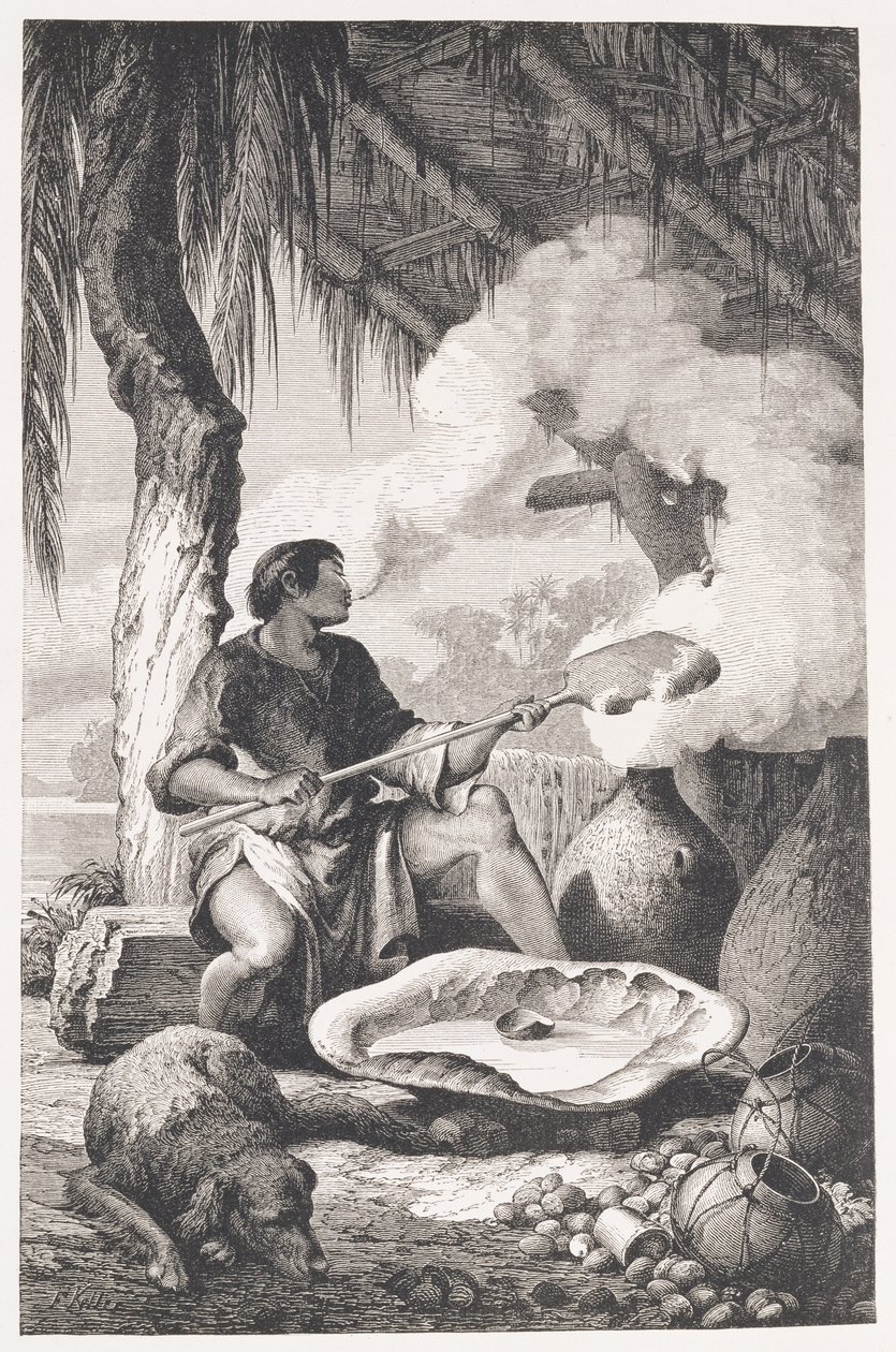 Fabricación de caucho en las orillas del Madeira, de 