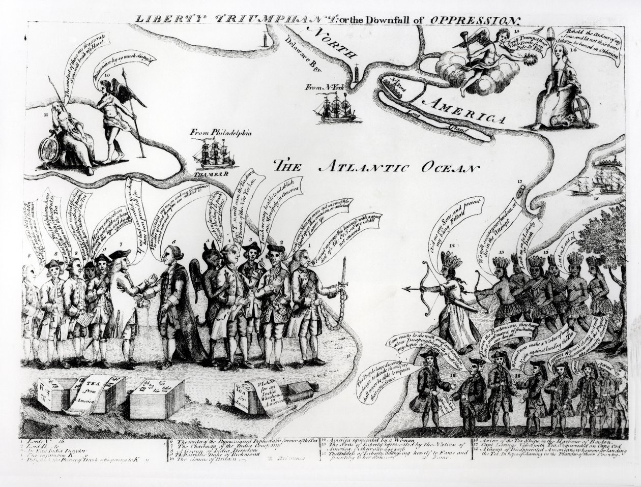 Libertad triunfante, o la caída de la opresión, 1773 de American School
