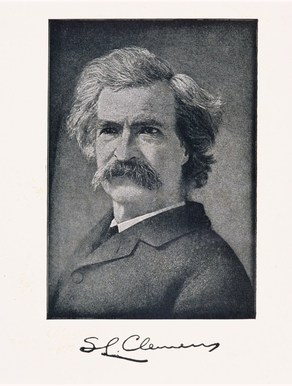 Mark Twain (seudónimo de Samuel Langhorne Clemens) (1835-1910) de American School