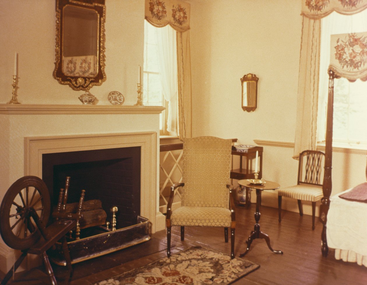 Monticello, hogar de Thomas Jefferson, Charlottesville, Virginia, finales del siglo XVIII: Interior del pabellón sur de American School