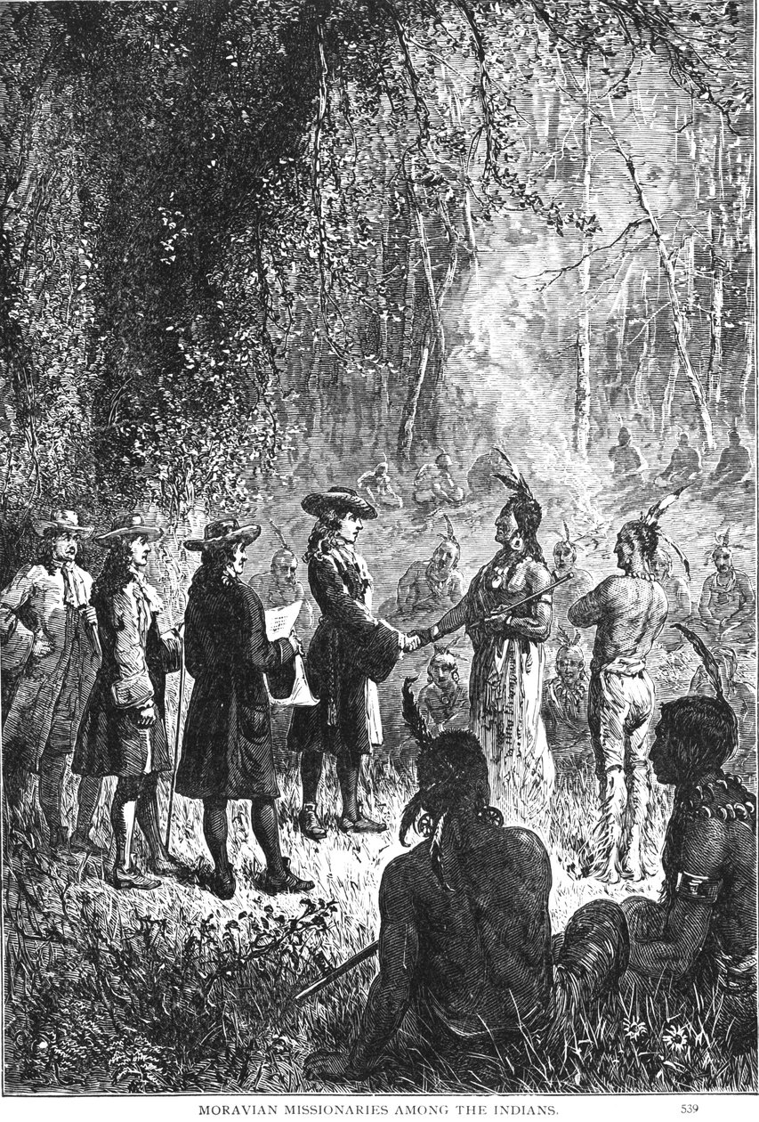 Misioneros moravos entre los indios, de 