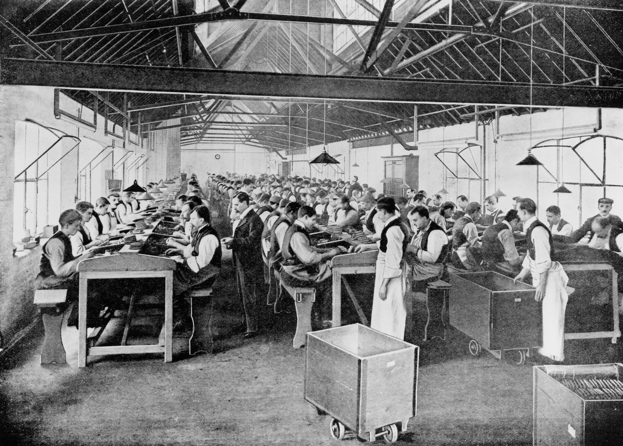 Una de las secciones de fabricación de cigarros en Messrs Salmon y Gluckstein