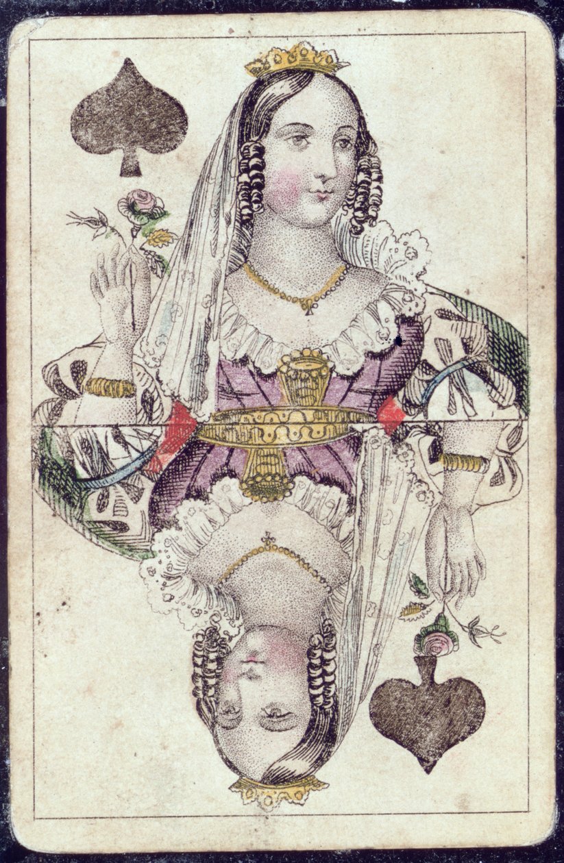 Carta de juego: Reina de espadas de American School