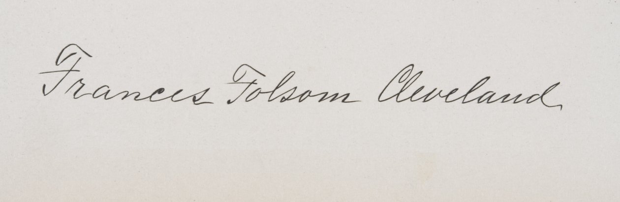 Firma de Frances Cleveland Preston de American School