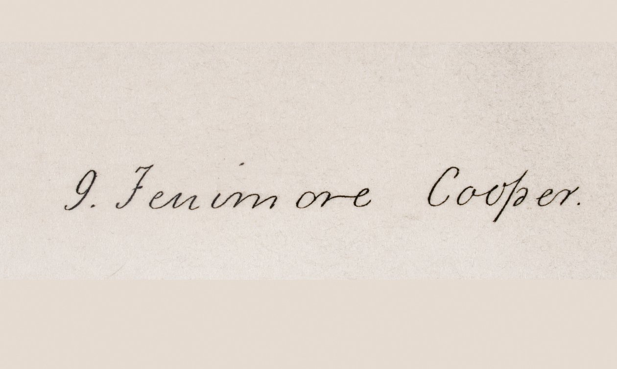 Firma de James Fenimore Cooper de American School