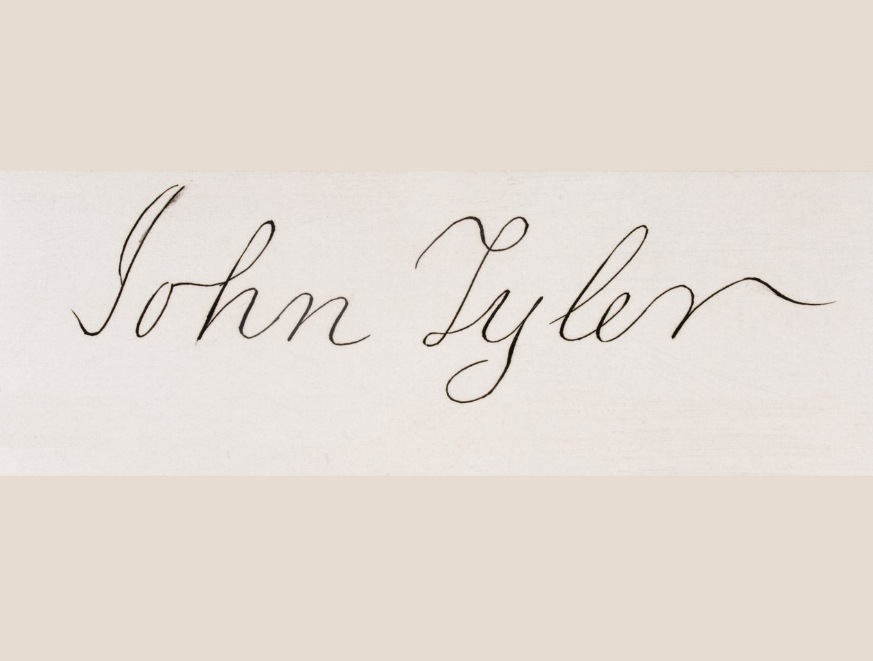 Firma de John Tyler de American School