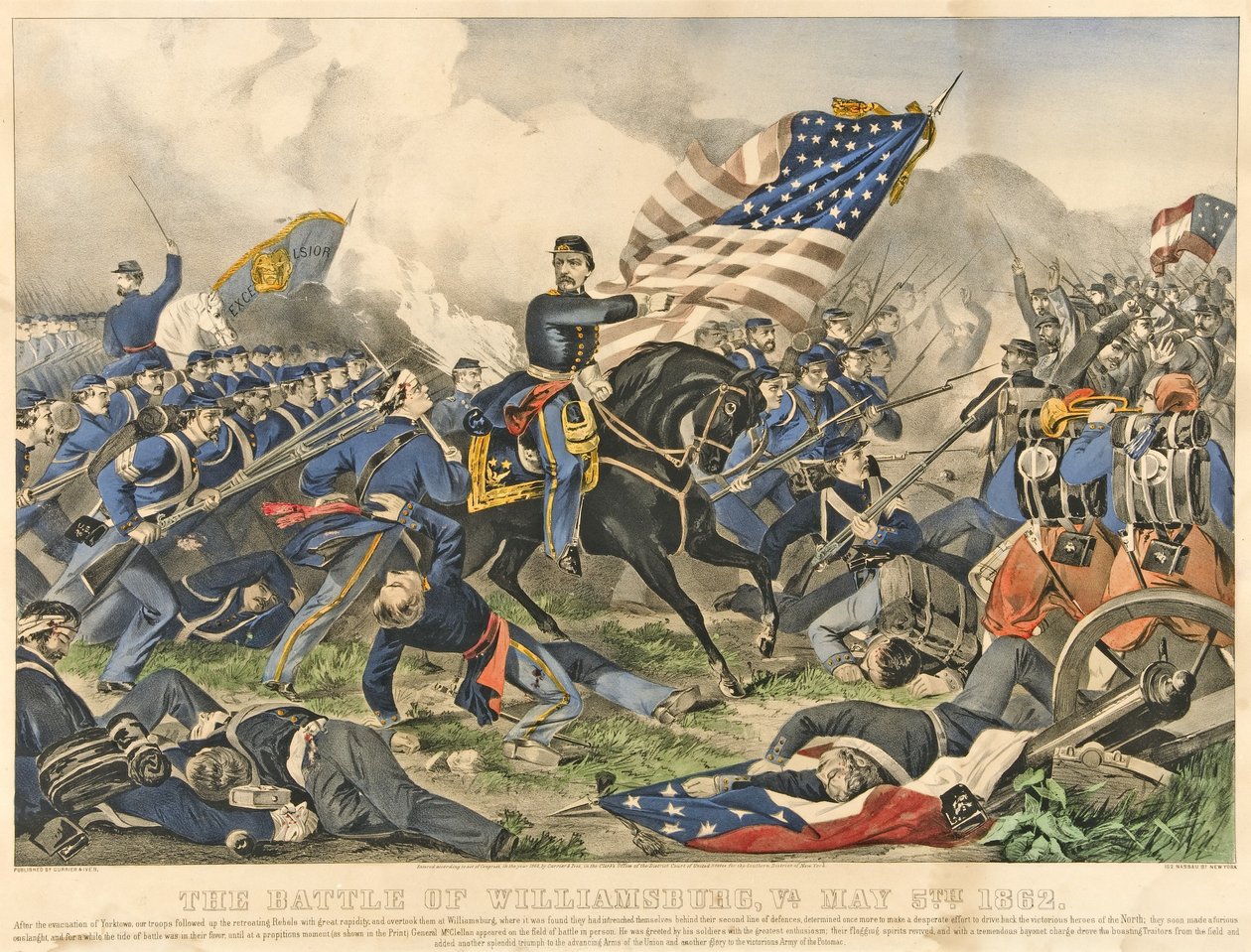 La batalla de Williamsburg, VA, 5 de mayo de 1852, pub 1862 de American School