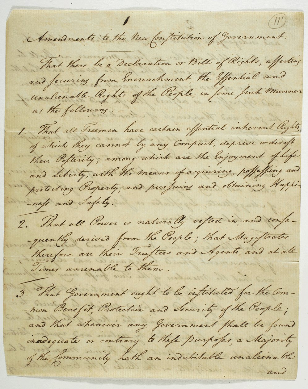 La Carta de Derechos, copia firmada en Federal Hall, 1789 de American School