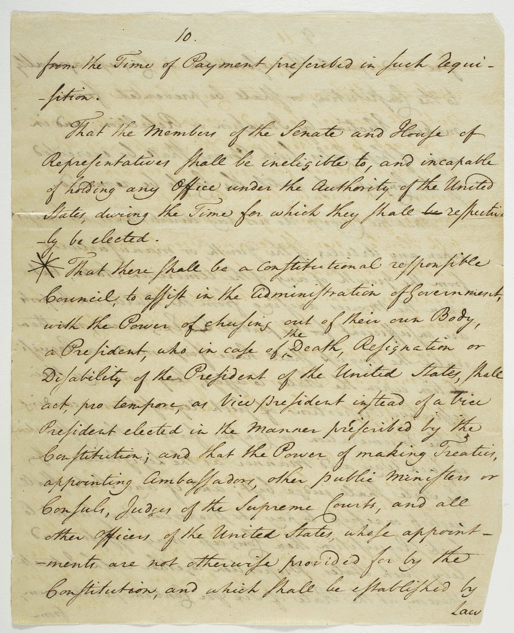 La Carta de Derechos, copia firmada en Federal Hall, 1789 de American School