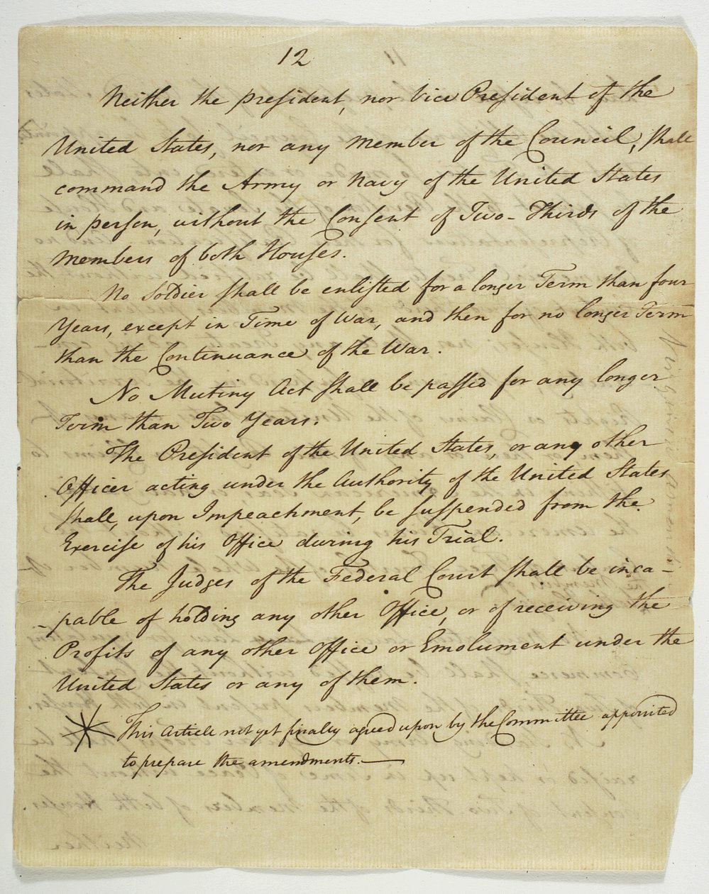 La Carta de Derechos, copia firmada en Federal Hall, 1789 de American School