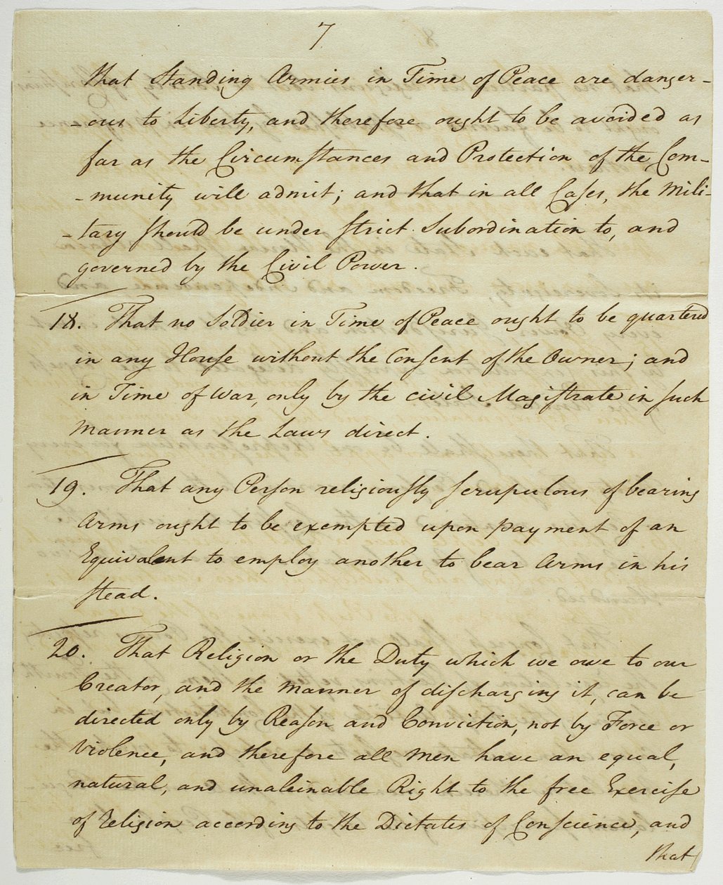 La Carta de Derechos, copia firmada en Federal Hall, 1789 de American School