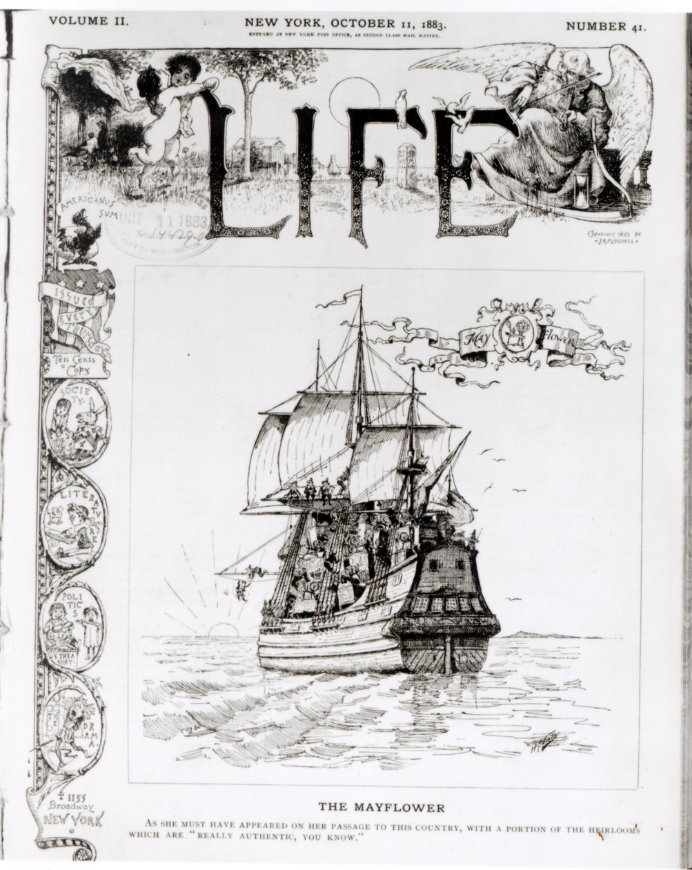 El Mayflower, portada de la revista 