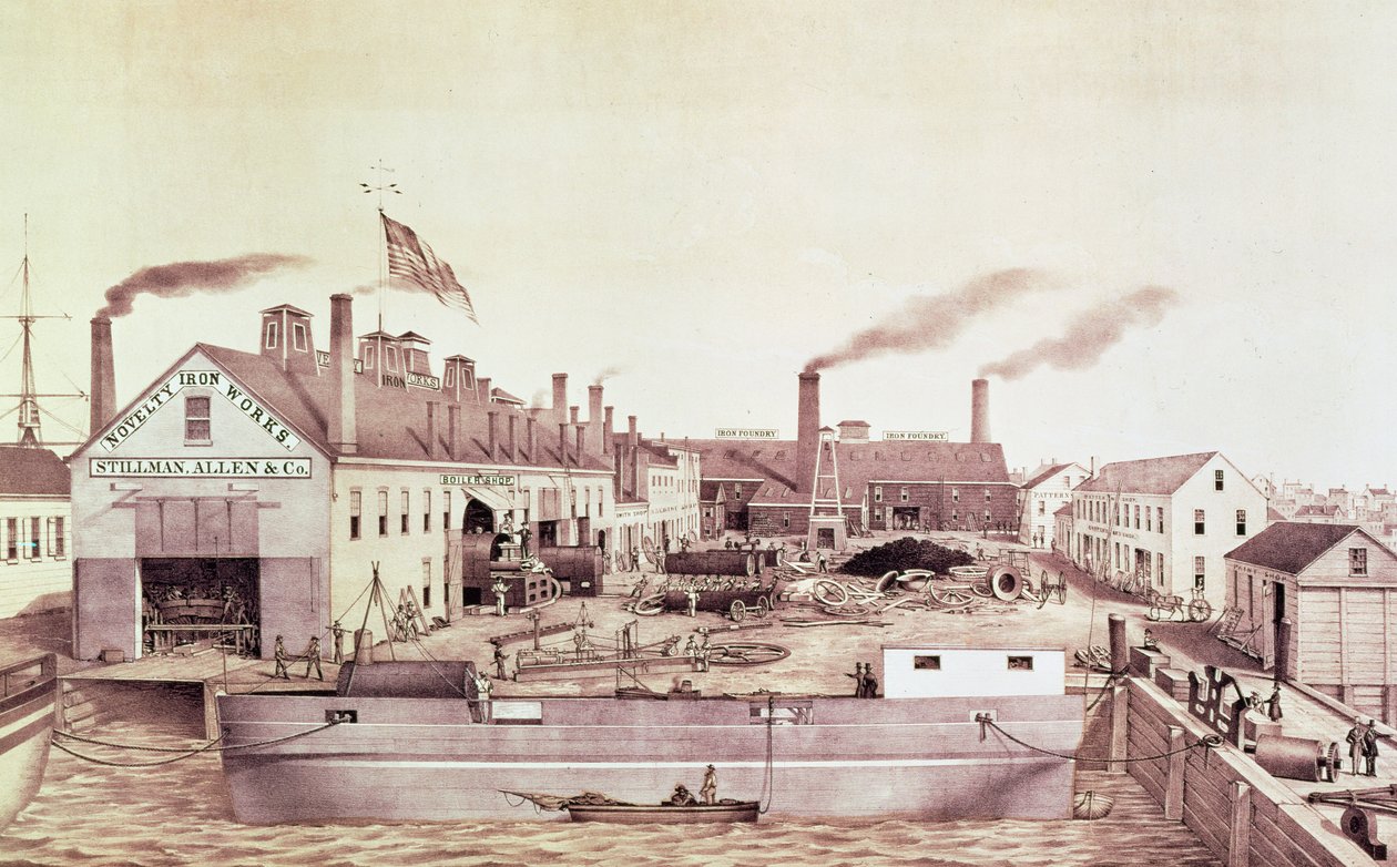 La Fábrica de Hierro Novelty de Stillman Allen y Co. de American School