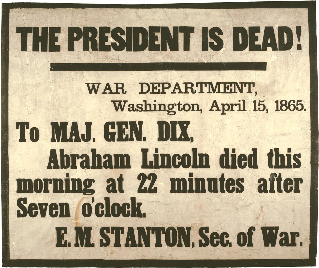 El presidente está muerto, 15 de abril de 1865 de American School