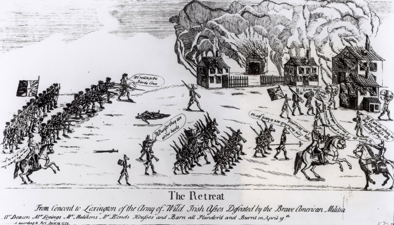 La retirada, publicada en 1775 de American School