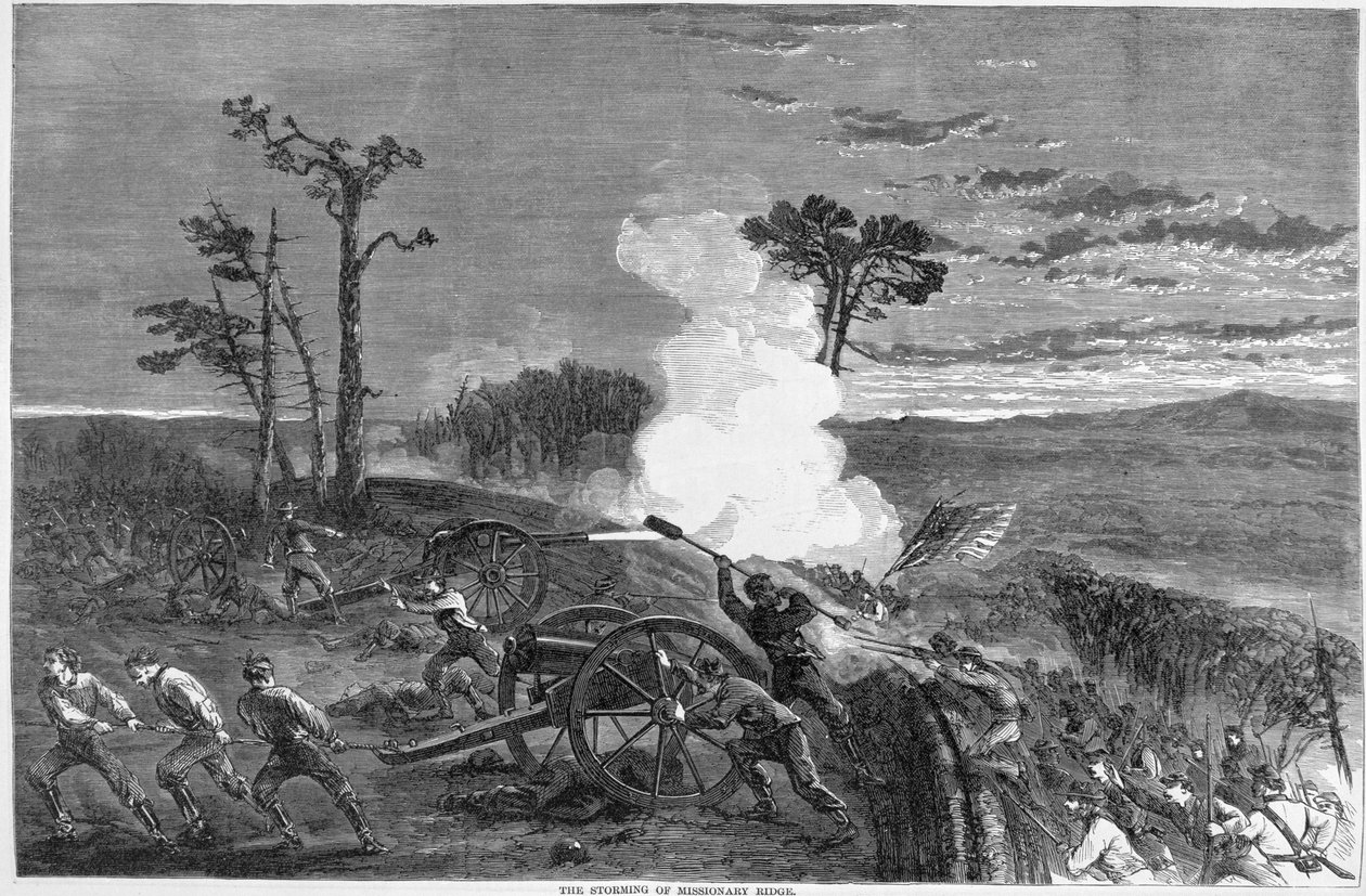 El asalto a Missionary Ridge, 1863, de la Historia Pictórica de la Guerra Civil de Harper de American School