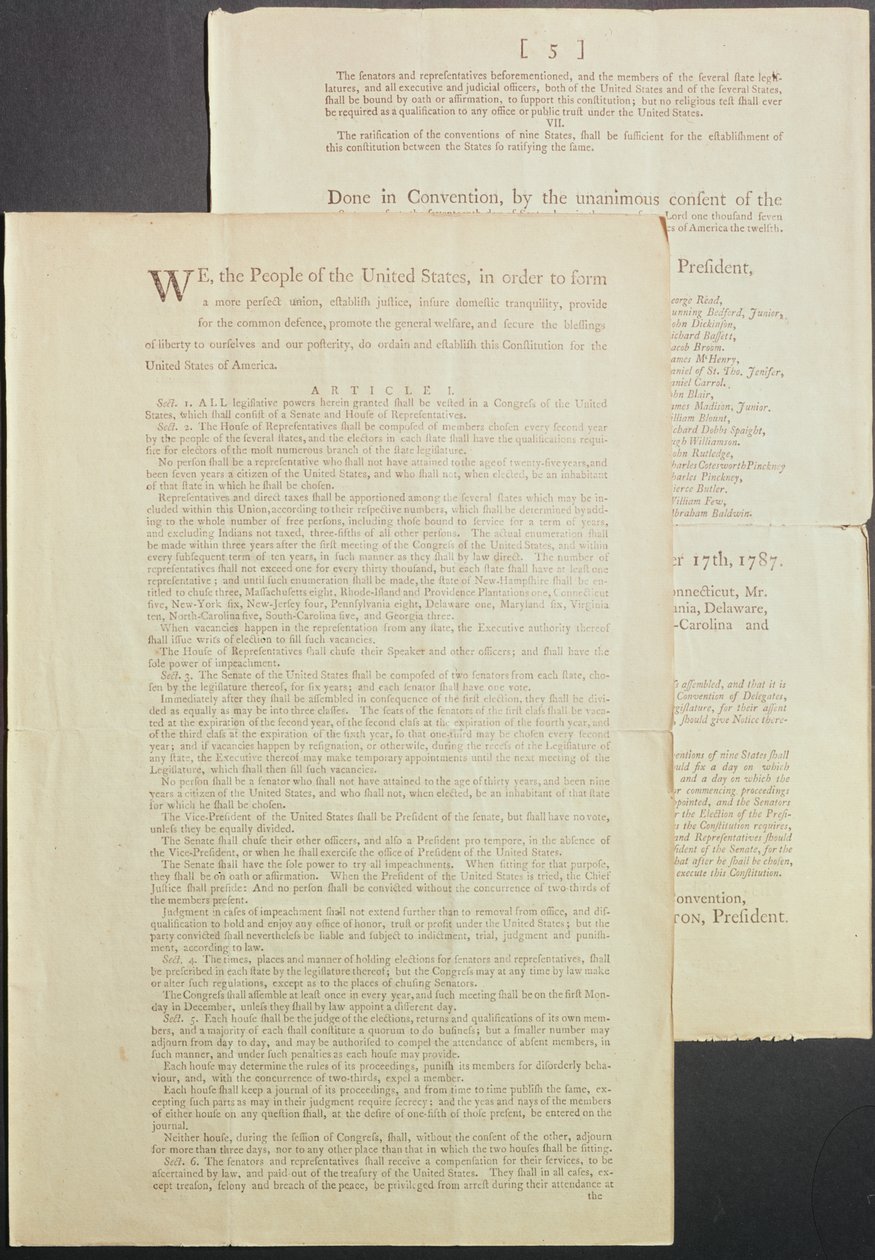 La Constitución de los Estados Unidos, 1787 de American School