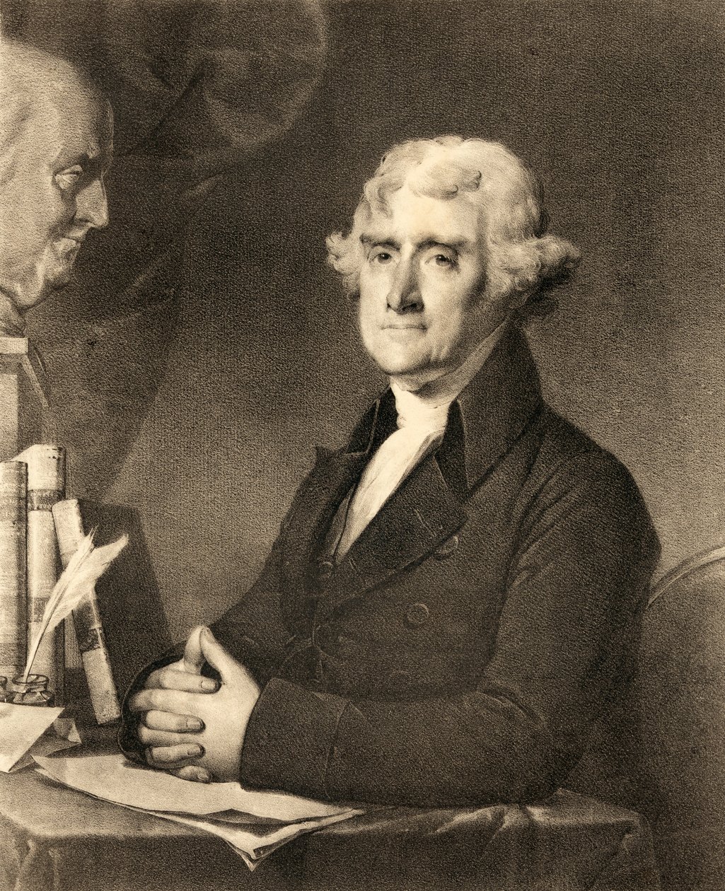 Thomas Jefferson, de un grabado del siglo XIX de American School
