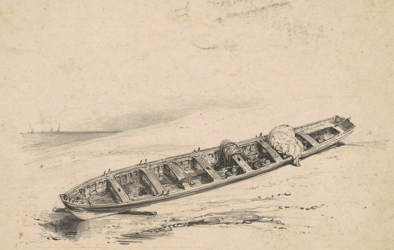 Un bote varado de American 19th Century