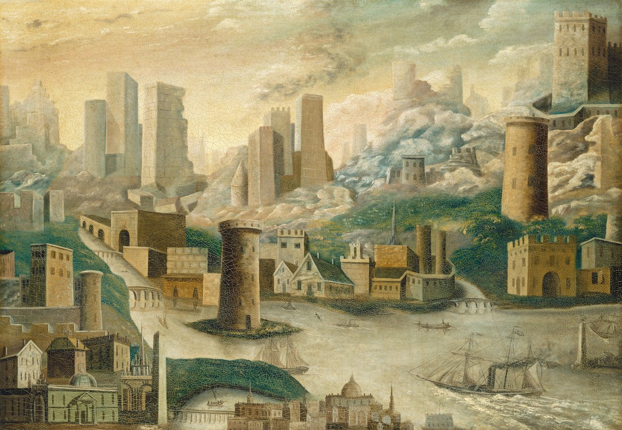 Una ciudad de fantasía de American 19th Century