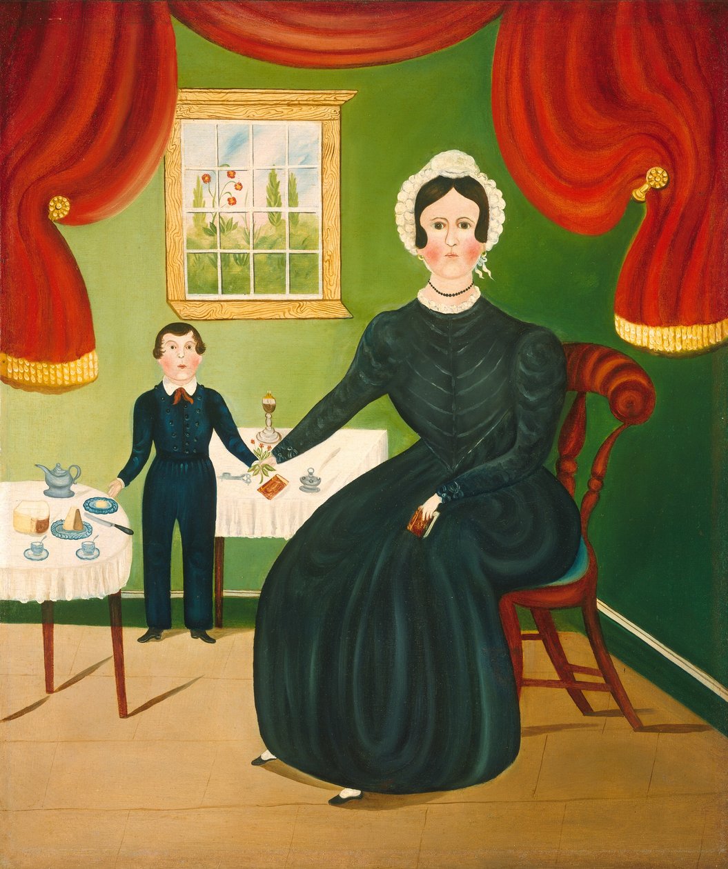 Escena interior de American 19th Century