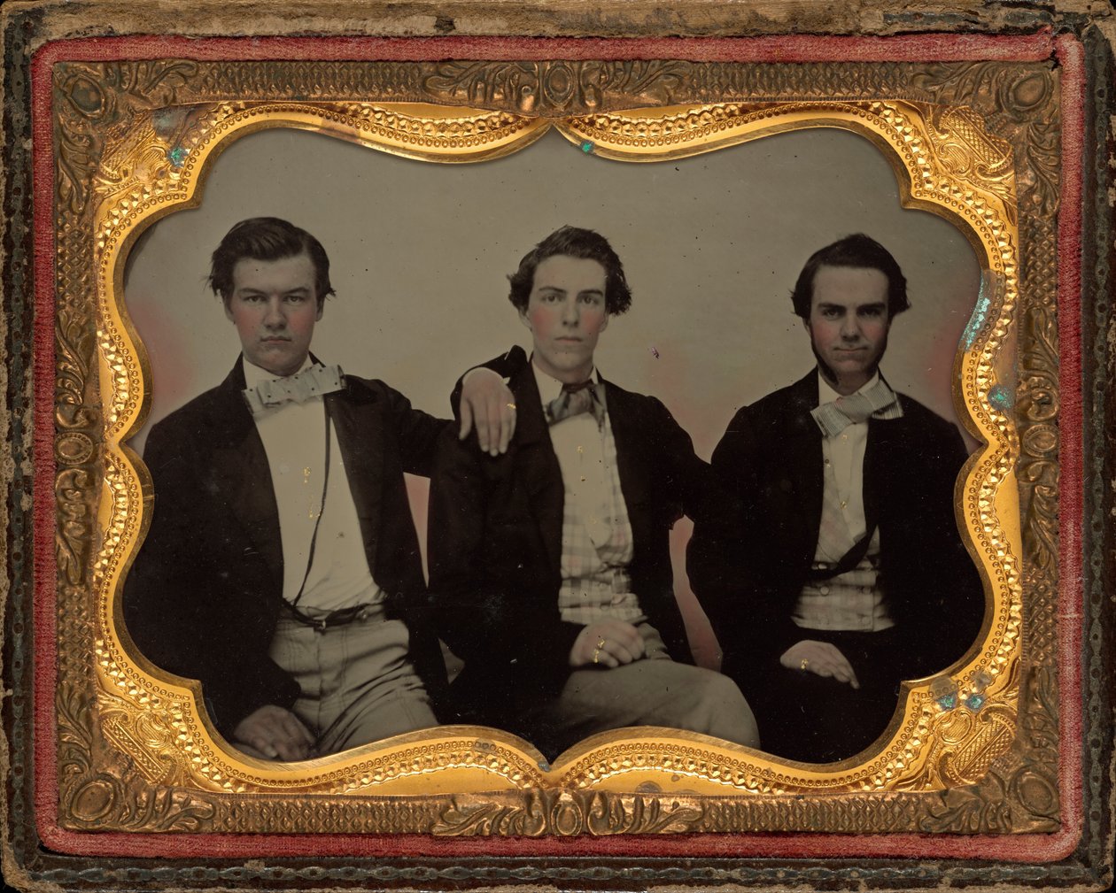 Retrato de tres jóvenes de American 19th Century