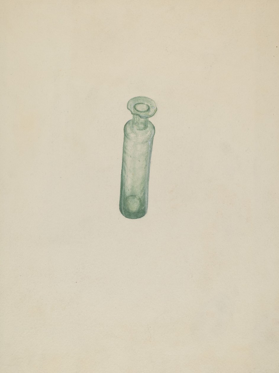 Frasco de medicina de vidrio de American 20th Century