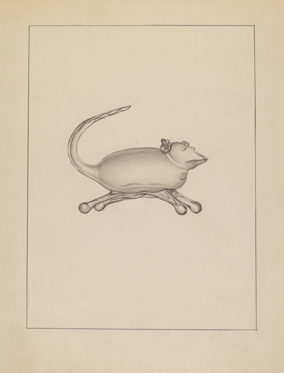 Ratón de Vidrio de American 20th Century