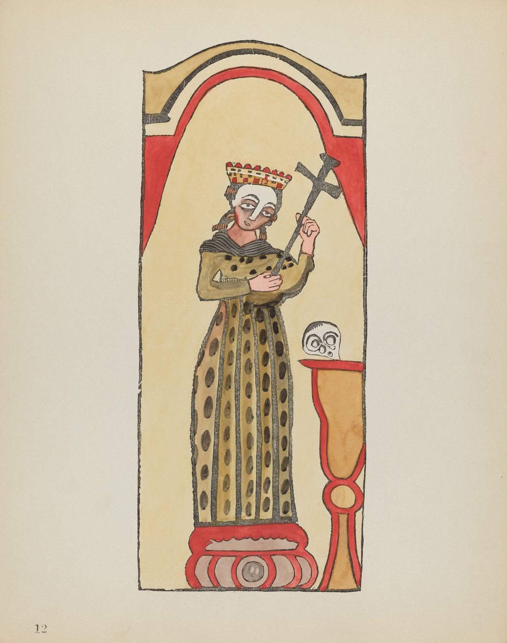 Placa 12: Santa Rita: Del Portafolio "Diseños Coloniales Españoles de Nuevo México" de American 20th Century
