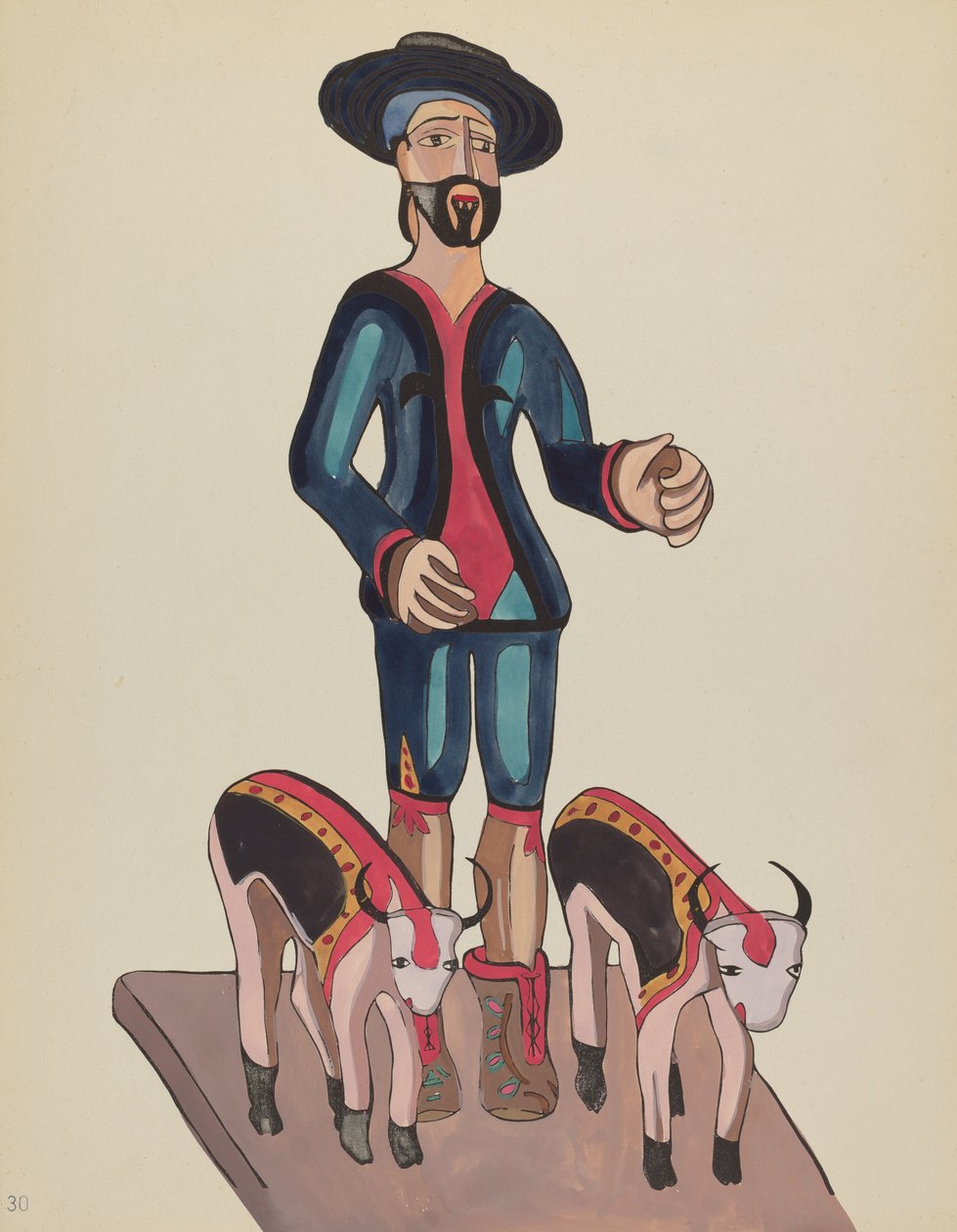 Placa 30: San Isidoro: Del portafolio "Diseños coloniales españoles de Nuevo México" de American 20th Century