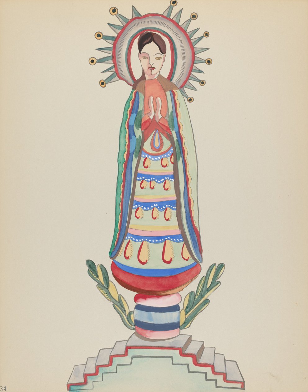 Placa 34: Nuestra Señora de la Luz: Del Portafolio "Diseños Coloniales Españoles de Nuevo México" de American 20th Century