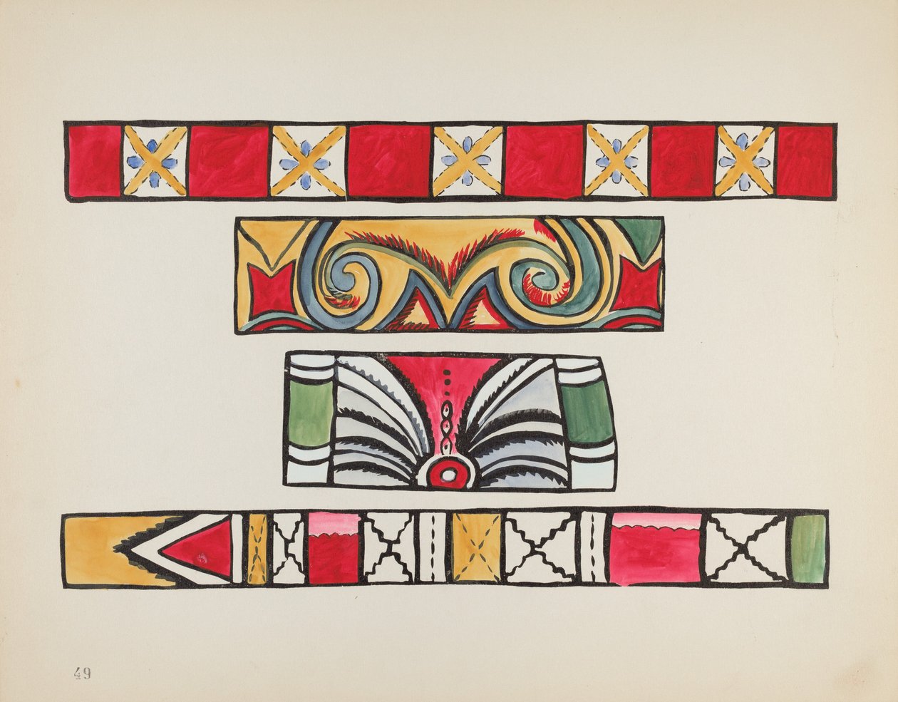 Placa 49: Diseño Misceláneo: Del Portafolio "Diseños Coloniales Españoles de Nuevo México" de American 20th Century