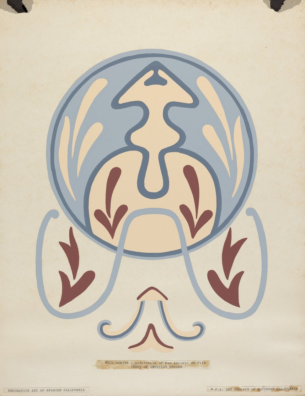 Diseño de Pared - Asistencia de San Antonio de Pala Del Portafolio: "Arte Decorativo de la California Española" de American 20th Century