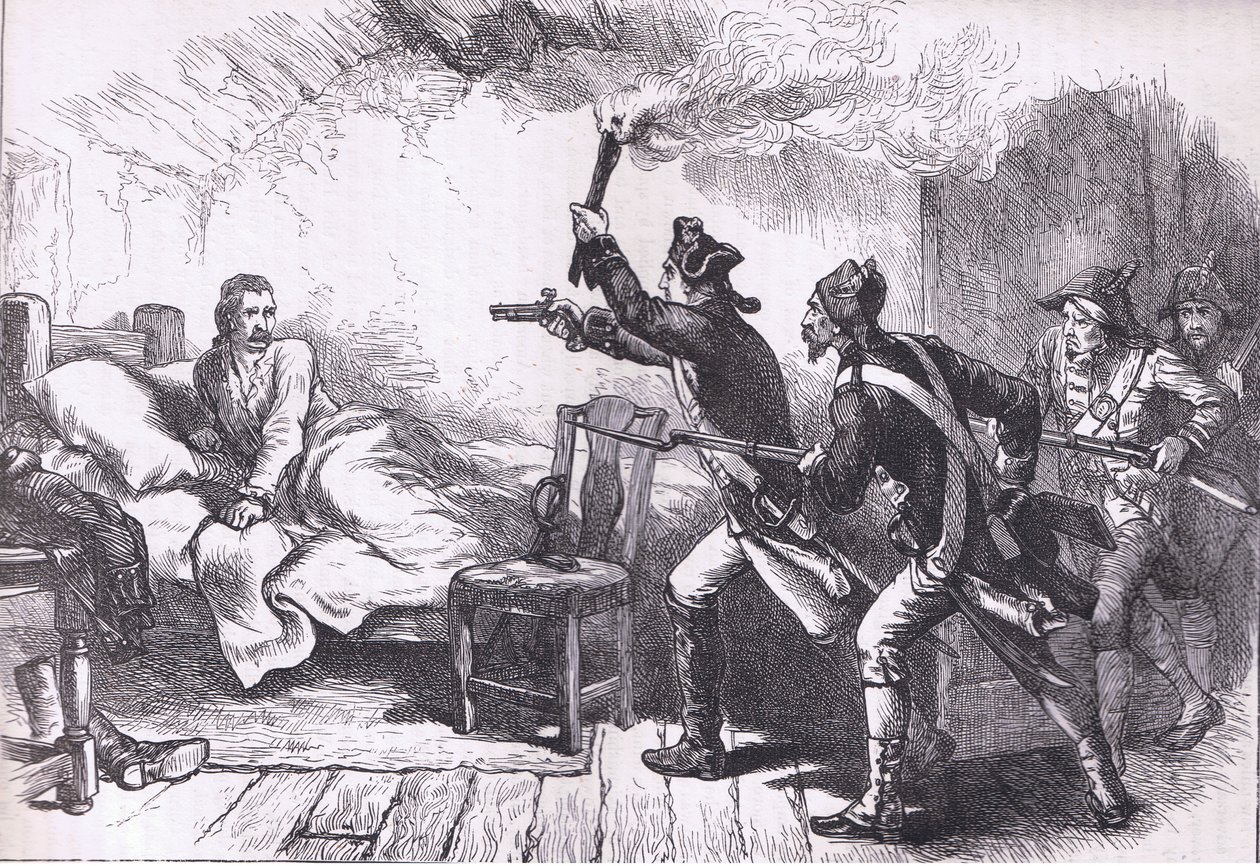 Arresto del General Westcott, ilustración de la Historia de los Estados Unidos de Cassell publicada por Cassell, Petter & Galpin, c.1900 (litografía) de American English school