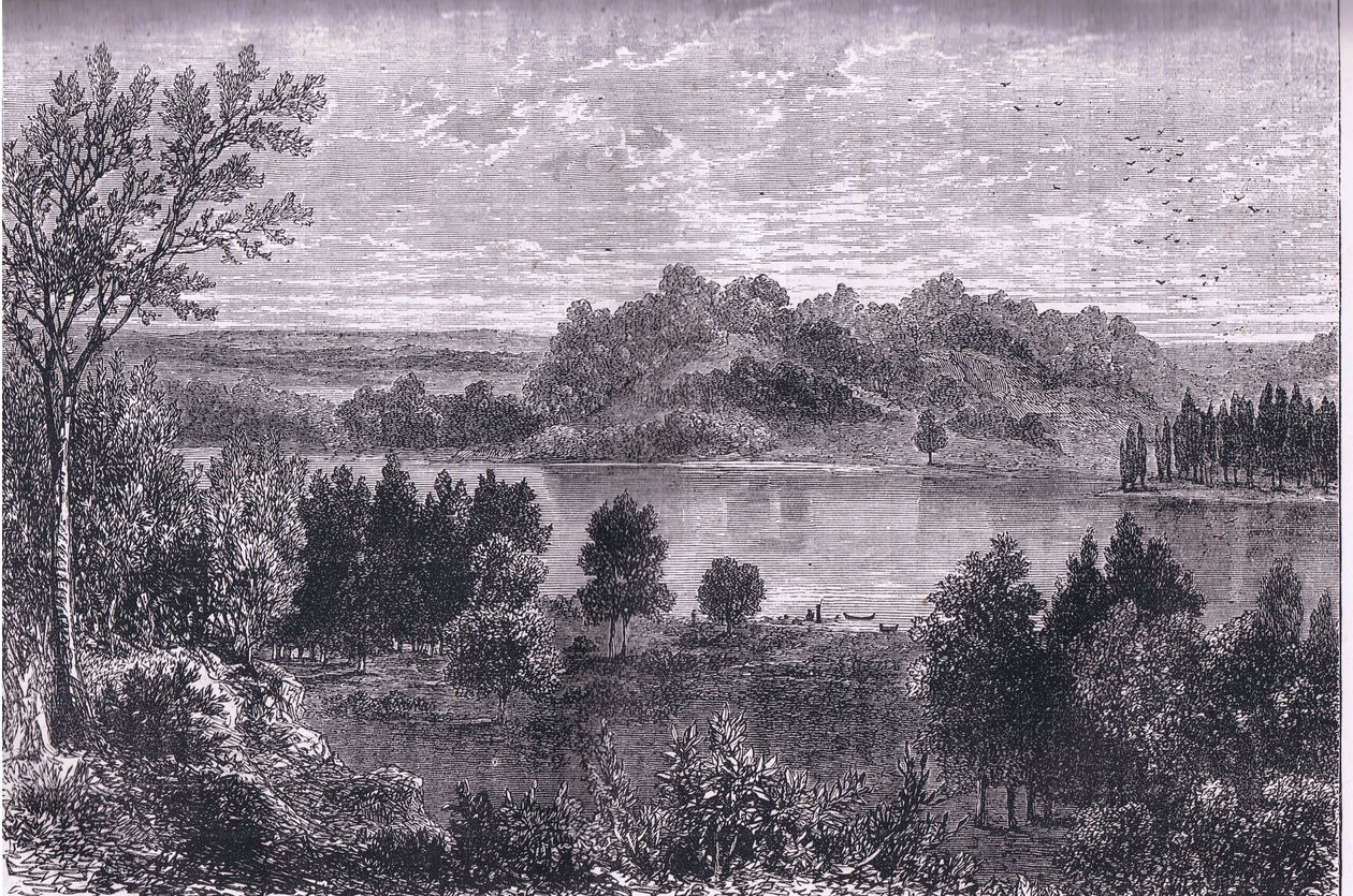 El valle del Mississippi, ilustración de la Historia de los Estados Unidos de Cassell publicada por Cassell, Petter & Galpin, c.1900 (litografía) de American English school