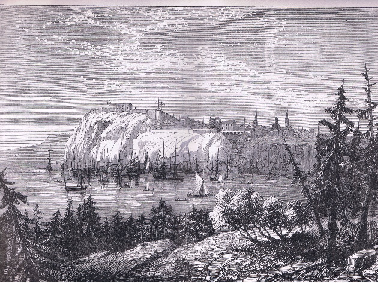 Vista de Quebec, ilustración de la Historia de los Estados Unidos de Cassell publicada por Cassell, Petter & Galpin, c.1900 de American English school